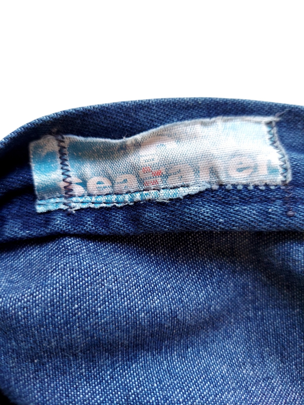 Vintage Seafarer Military Utility Wide Leg Flare Jeans High Rise Navy 30x32 USA - Picture 7 of 15